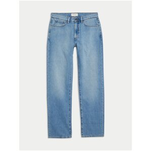 Modré pánské džíny s rovnými nohavicemi Marks & Spencer