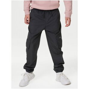 Tmavě šedé klučičí kapsáčové kalhoty Marks & Spencer