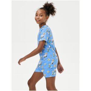 Modré holčičí vzorované pyžamo s motivem Snoopy Marks & Spencer