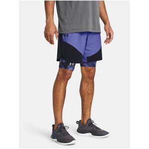 Černo-fialové pánské sportovní kraťasy Under Armour UA Peak Woven Hybrid