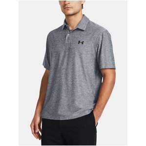 Šedé pánské žíhané polo tričko Under Armour UA T2G Polo