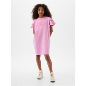 Růžové holčičí mikinové šaty GAP