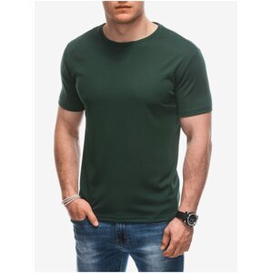Tmavě zelené pánské basic tričko Edoti