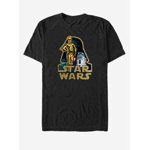 Černé unisex tričko Star Wars Shiny Droids