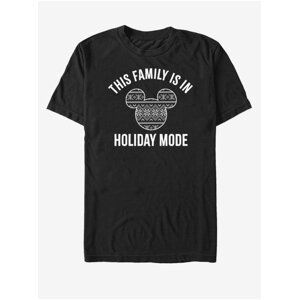 Černé unisex tričko Disney Family Holiday Mode