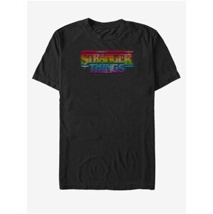 Černé unisex tričko Netflix Shiny ST Logo