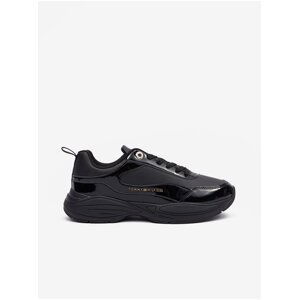 Černé dámské tenisky Tommy Hilfiger Womens Chunky Runner Patent