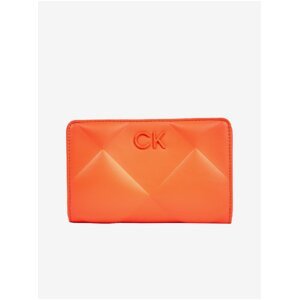 Oranžová dámská peněženka Calvin Klein Re-Lock Quilt Bifold Wallet
