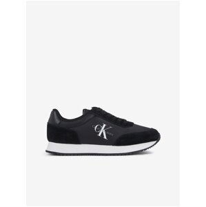 Černé dámské tenisky s detaily v semišové úpravě Calvin Klein Retro Runner Low Lace