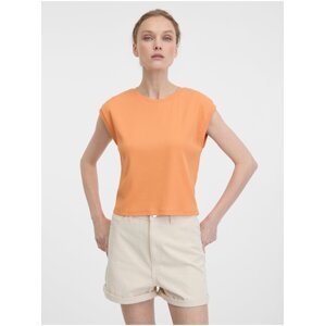 Oranžové dámské crop tričko s krátkým rukávem ORSAY
