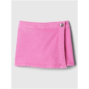 Růžová holčičí džínová kraťasová sukně GAP