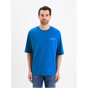 Modré bavlněné tričko Celio Gesympa