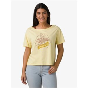 Světle žluté dámské tričko prAna Bee Positive