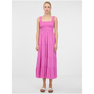 Růžové dámské maxi šaty ORSAY
