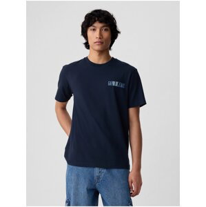 Modré pánské tričko s logem GAP 1969