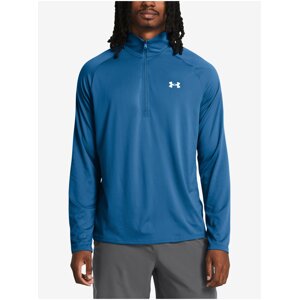 Modré pánské tričko s dlouhým rukávem Under Armour UA Tech 2.0 1/2 Zip