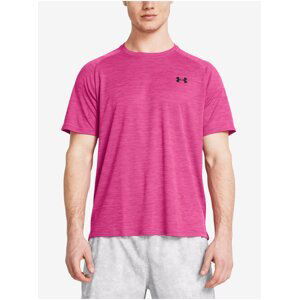 Růžové pánské tričko Under Armour UA Tech Textured SS