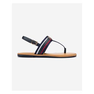 Modré dámské sandály Tommy Hilfiger Shimmery Ribbon Flat