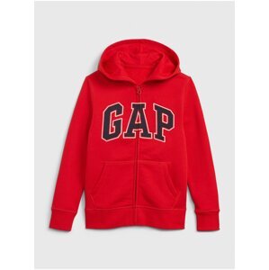 Červená klučičí mikina GAP Logo hoodie