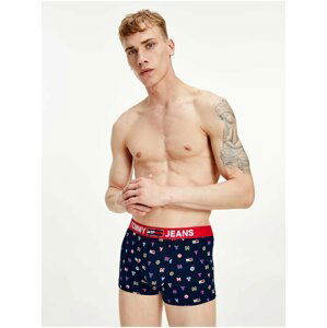 Tmavě modré pánské vzorované boxerky Tommy Hilfiger Underwear