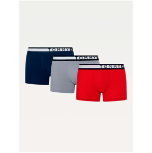 Sada tří boxerek v modré, šedé a červené barvě Tommy Hilfiger Underwear