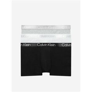 Sada tří boxerek v černé, šedé a bílé barvě Calvin Klein Underwear