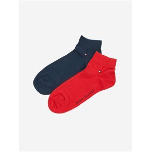 Sada dvou párů pánských ponožek v tmavě modré a červené barvě Tommy Hilfiger