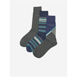 Set pánských ponožek v modré a šedé barvě Calvin Klein Underwear