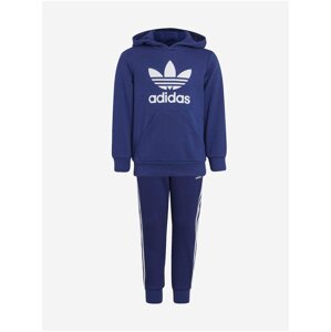 Tmavě modrá holčičí tepláková souprava s potiskem  adidas Originals Hoodie Set