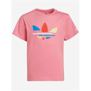 Růžové holčičí tričko s potiskem adidas Originals Tee