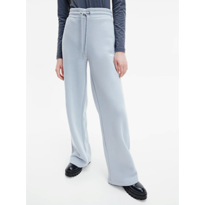 Světle modré dámské volné tepláky Micro Flock Jog Pants Calvin Klein Jeans