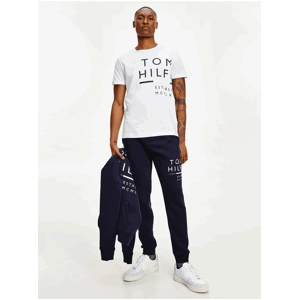 Bílé pánské tričko Tommy Hilfiger Wrap Around Graphic Tee