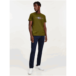 Zelené pánské tričko Tommy Hilfiger Lines Tee