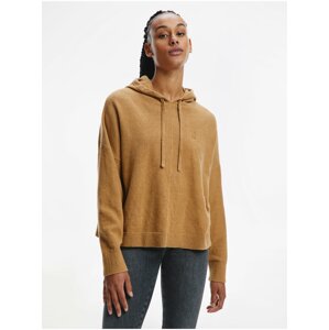 Hnědá dámská mikina s kapucí Tommy Hilfiger Flex Hoodie Sweater