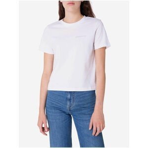 Bílé dámské tričko s potiskem na zádech Calvin Klein Jeans