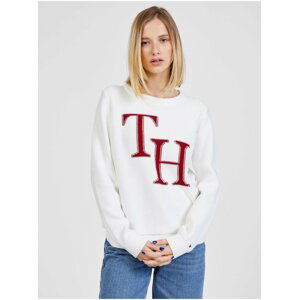 Bílý dámský svetr Tommy Hilfiger Graphic