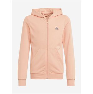 Světle růžová holčičí mikina na zip adidas Performance