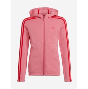 Růžová holčičí mikina na zip adidas Performance