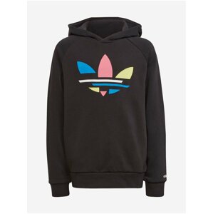 Černá holčičí mikina s kapucí adidas Originals Hoodie