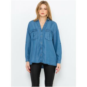 Modrá dámská džínová košile CAMAIEU