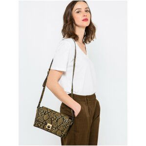 Hnědá vzorovaná crossbody kabelka CAMAIEU