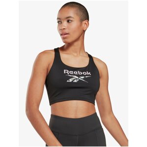 Černá dámská vzorovaná sportovní podprsenka Reebok