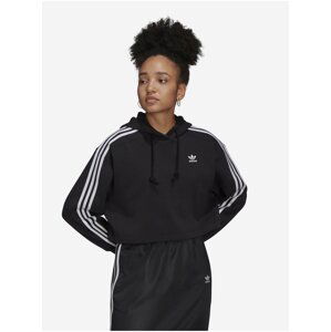 Černá dámská crop mikina s kapucí adidas Originals