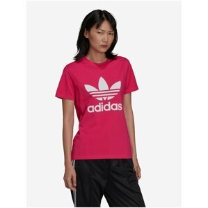 Tmavě růžové dámské tričko adidas Originals