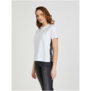 Bílé vzorované tričko Calvin Klein Jeans