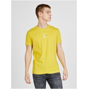 Žluté pánské tričko Calvin Klein Jeans