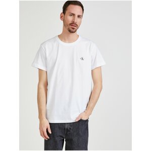 Sada dvou pánských triček v bílé a černé barvě Calvin Klein Jeans