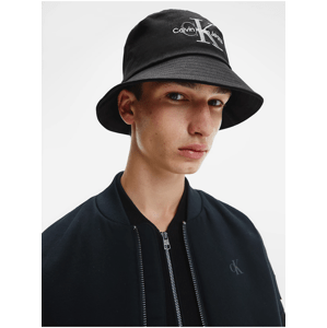 Černý pánský klobouk s potiskem Calvin Klein Jeans