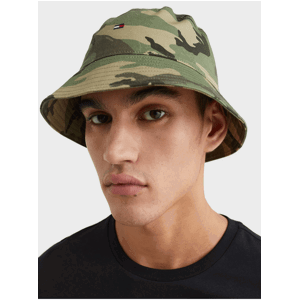 Zelený pánský maskáčový klobouk Tommy Hilfiger