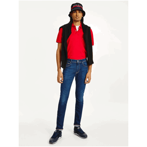 Tmavě modré pánské slim fit džíny Tommy Hilfiger Slim Layton